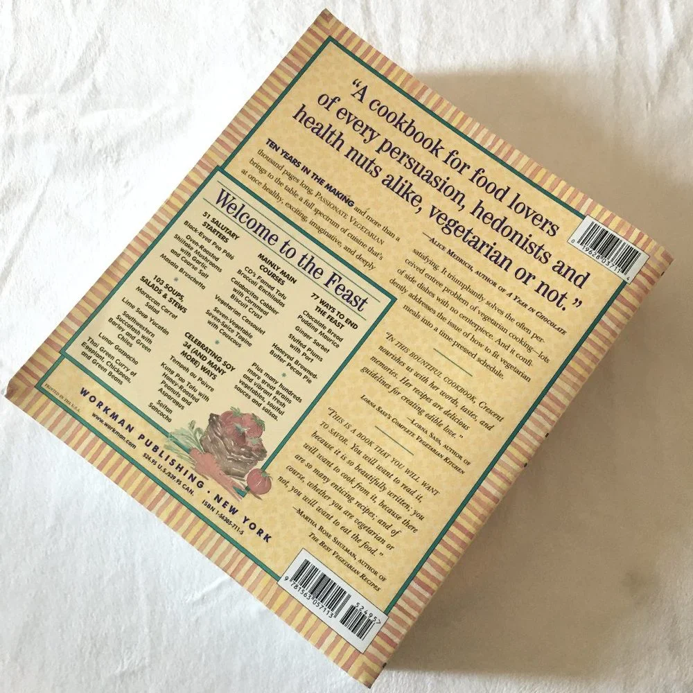 'Passionate Vegetarian Cookbook' Crescent Dragonwagon Softcover Y2K - Picture 13 of 13